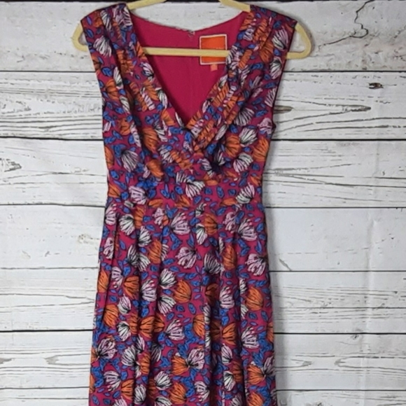 Modcloth Dresses & Skirts - Modcloth pink orange blue floral print dress